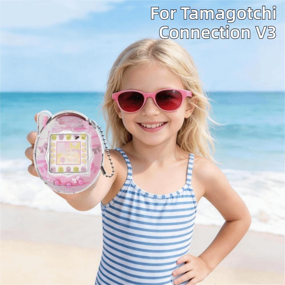 Crystal PC Protective Case Transparent Clear Cover for Tamagotchi Connection V3 Game Accessories