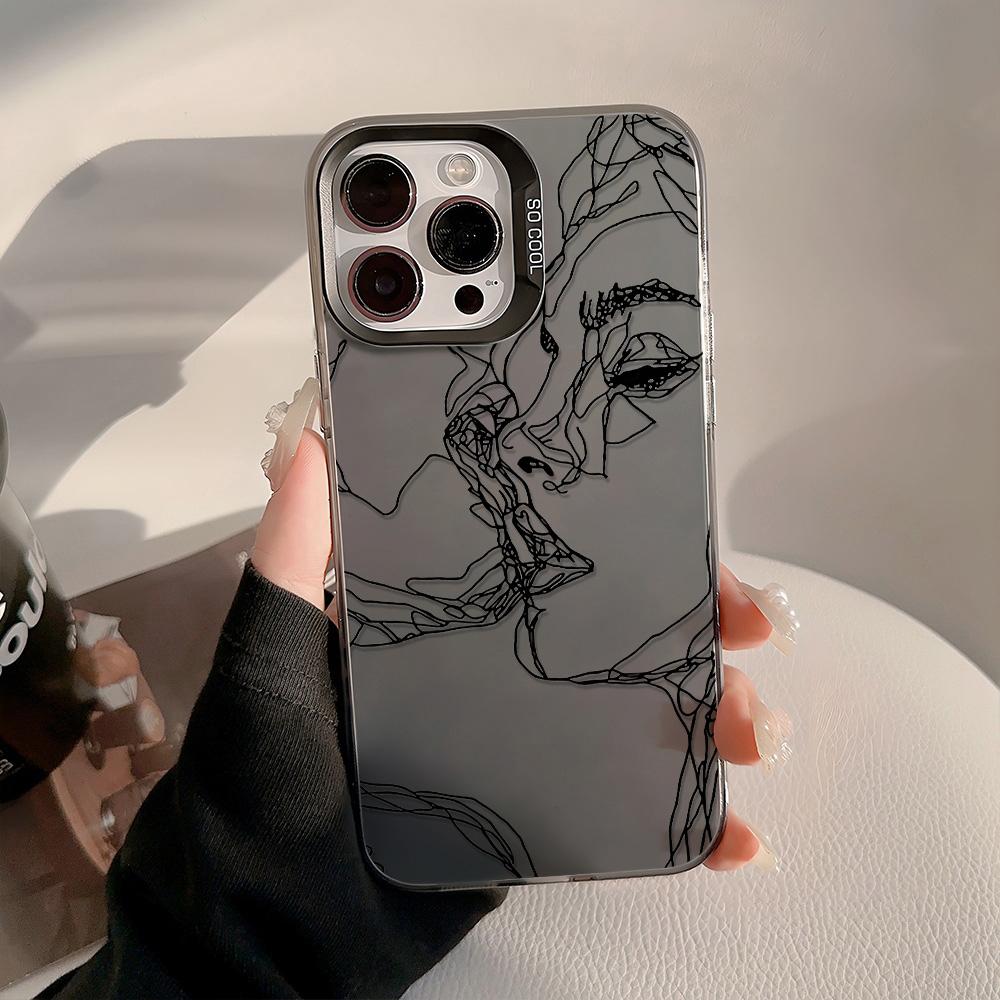 Креативный чехол для телефона с узором в виде сердца iPhone 15 Pro Max 11 12 13 16 14 Plus Силиконовый противоударный чехол Защитная крышка для объектива