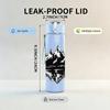 1PC Mountain Peak Landscape Art Print 750ml Color Plastic Sports Water Bottle Leakproof Flip Straw Lid Suitable for Sports Office Home Use