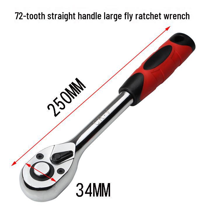 Набор автоматических двухсторонних гаечных ключей с храповым механизмом: 1/2" большой, средний, маленький — идеально подходит для авторемонта и задач по работе с оборудованием.