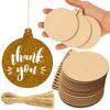 Inkdotpot 40pcs Bubble Wooden Discs with Holes 3.5" Unfinished Predrilled Natural Wood Slices for Crafts Wooden DIY Christmas Ornaments Hanging Ropes