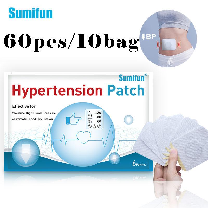 Sumifun Пластырь от гипертонии для снижения контроля высокого кровяного давления, пластырь, китайский травяной пластырь для снижения кровяного давления