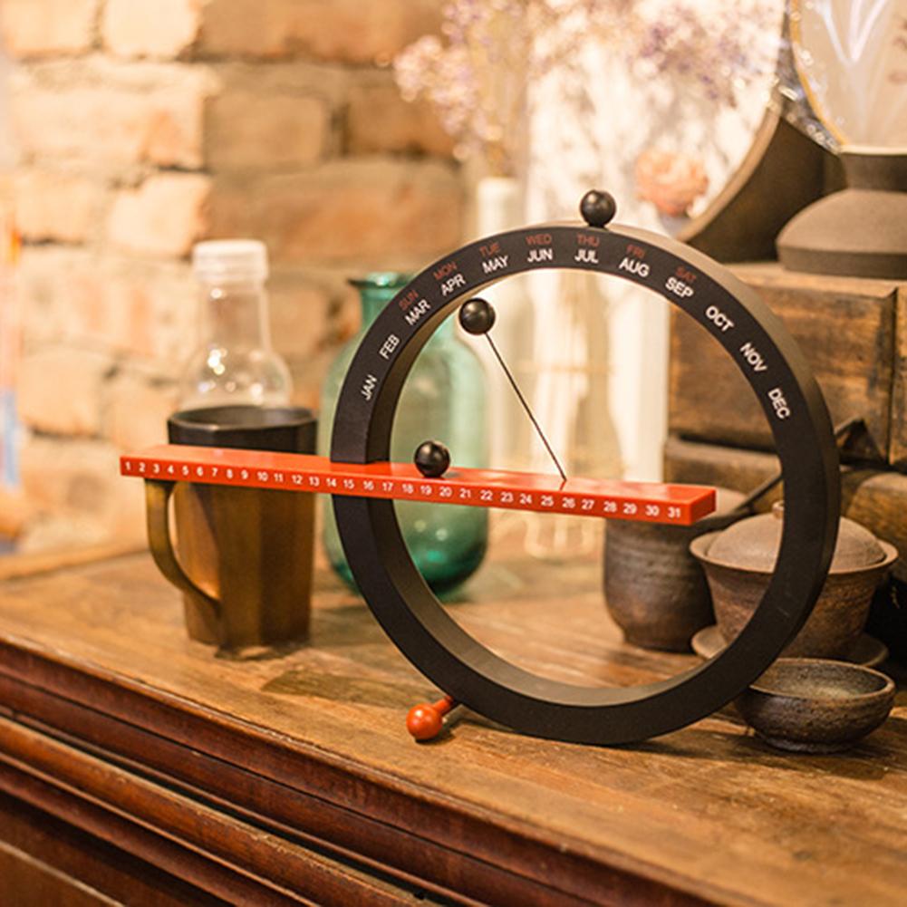 Magnetic Ball Perpetual Calendar with Month Week Date Creative Wall Calendar Novelty Desk Calendar for Home Office Decor