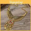 Inspired Ethnic Vintage Coin And Tassel Necklace With Wing Design For Daily