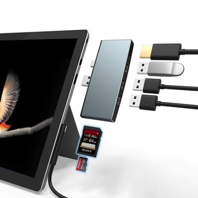 Microsoft Surface Pro 6 Pro 5 Эксклюзивный USB-хаб Порт HDMI Кардридер USB-порты 3 Высокоскоростная передача данных Мульти 6-в-2 Алюминиевые USB-аксессуары для