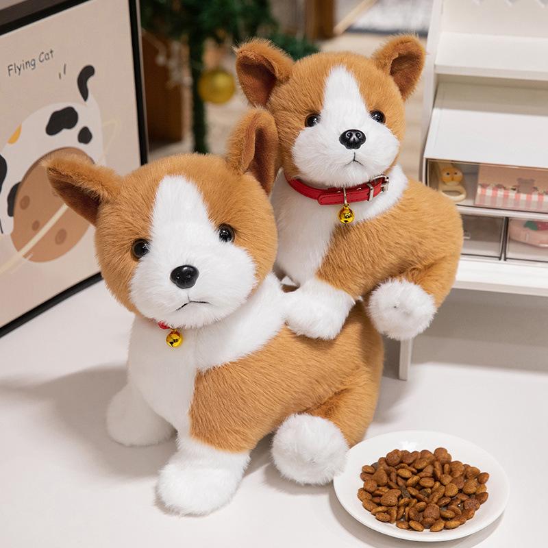 Мультяшная Милая Кукла Корги Плюшевая Игрушка Кукла Щенок Собака Детская Успокаивающая Тряпичная Кукла Подарок на День Рождения для Девочки