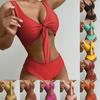 Attractive Swimwear Set Charming Padded Stretchy Push Up Swimwear Set for Water Activity