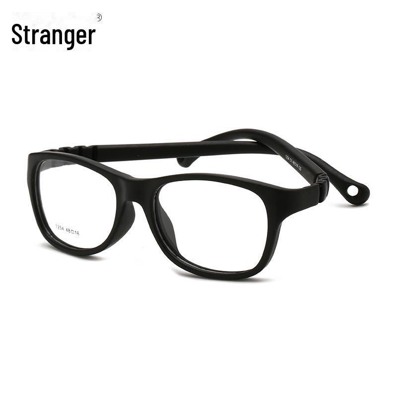 1254 Детская квадратная силиконовая безвинтовая оправа для очков для близорукости - без краски, европейский стандарт