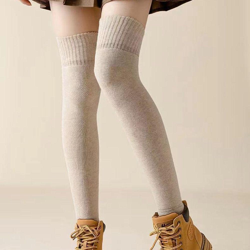 Long Socks Knitted Foot Cover Keep Warm Over Knee Socks Sweet Women Leg Warmers Winter