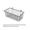 Metal Hanging Wire Basket Grid with Hooks Home Decor Supplies Wall for Office