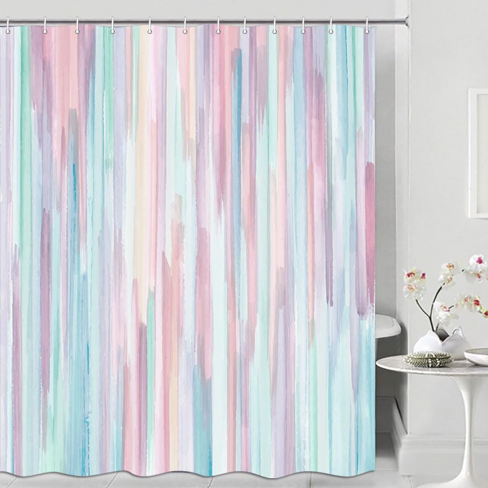 25Style Luxury Abstract Marbling Shower Curtains Geometric Stripes Drapes For Bathroom Accessories Set Bathtub Curtain With Hooks Waterproof