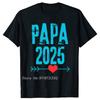 Папа 2025 Загрузка Для Девочки Анонс Беременности Футболка Новорожденный Семья Хлопковая Футболка Подарки на День Отца Футболка Футболки с Круглым Вырезом