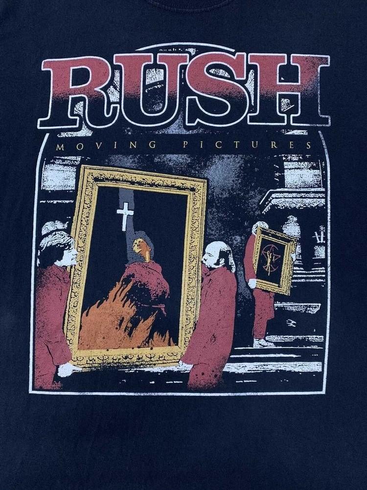 Vintage Rare Rush Moving Pictures Album T-Shirt Unisex Cotton Tee S To 5XL US646 Unisex T-Shirt