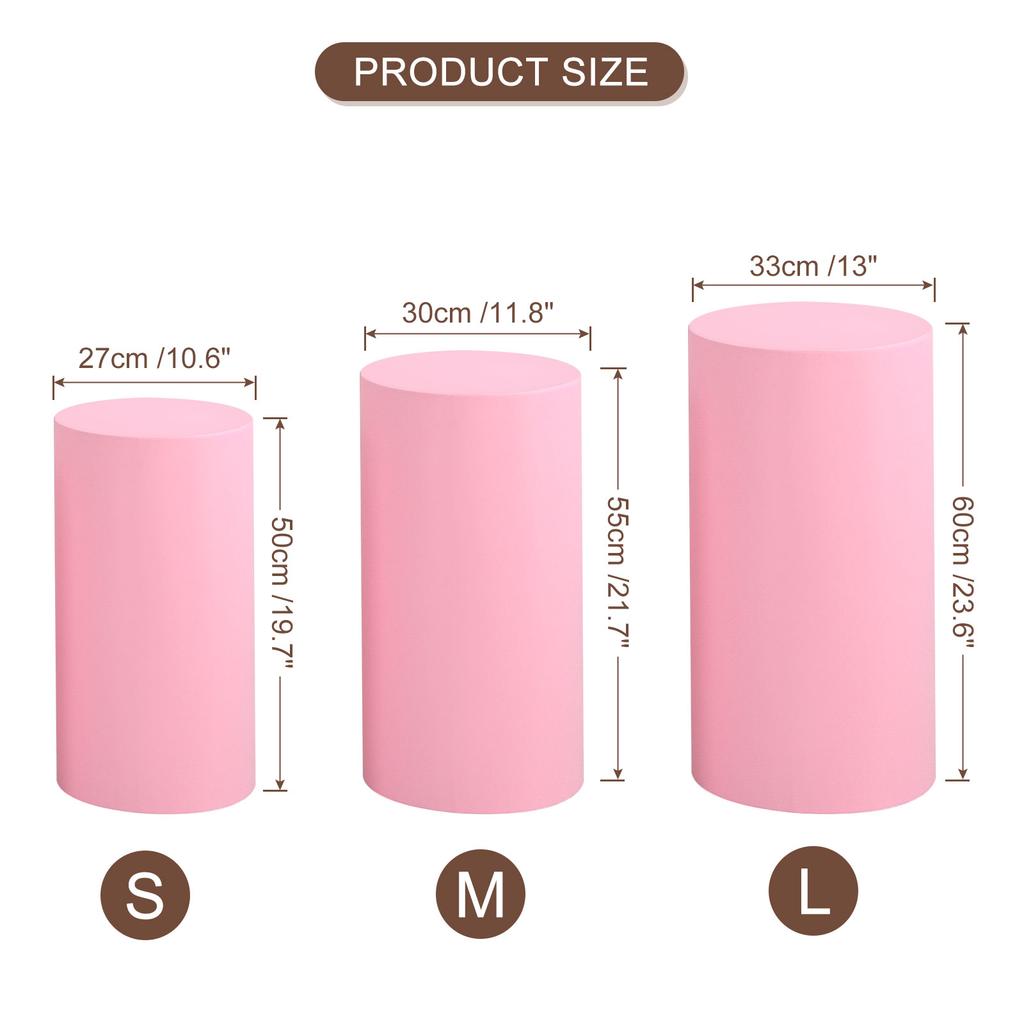 3/5 шт. Чехол для плинтуса, эластичный чехол для пьедестала, колонны, цилиндра, цилиндрические чехлы из спандекса для подставки для украшения на день рождения, свадьбу