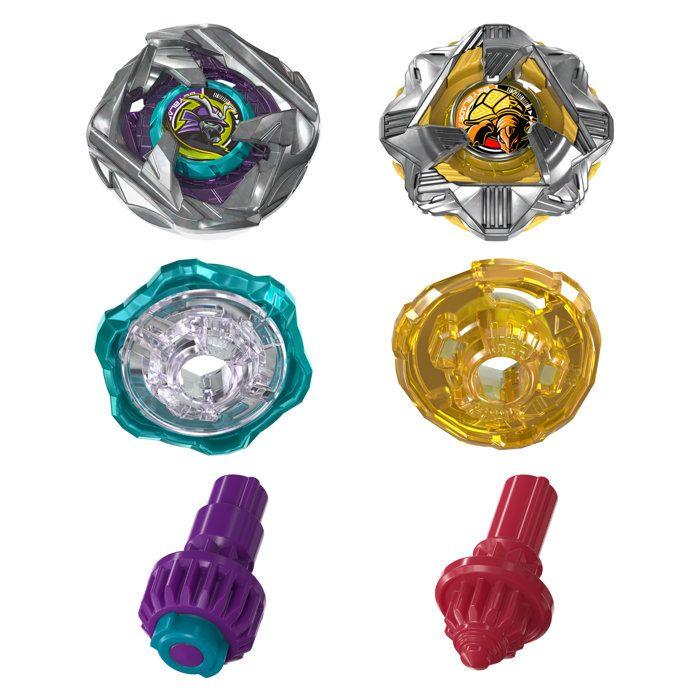 Beyblade X Dual Pack Calibur Samurai 6-70M BX et Obsidian Shell 3-85S BX, 2 toupies de combat Takara Tomy à rotation droite, dès 8 a