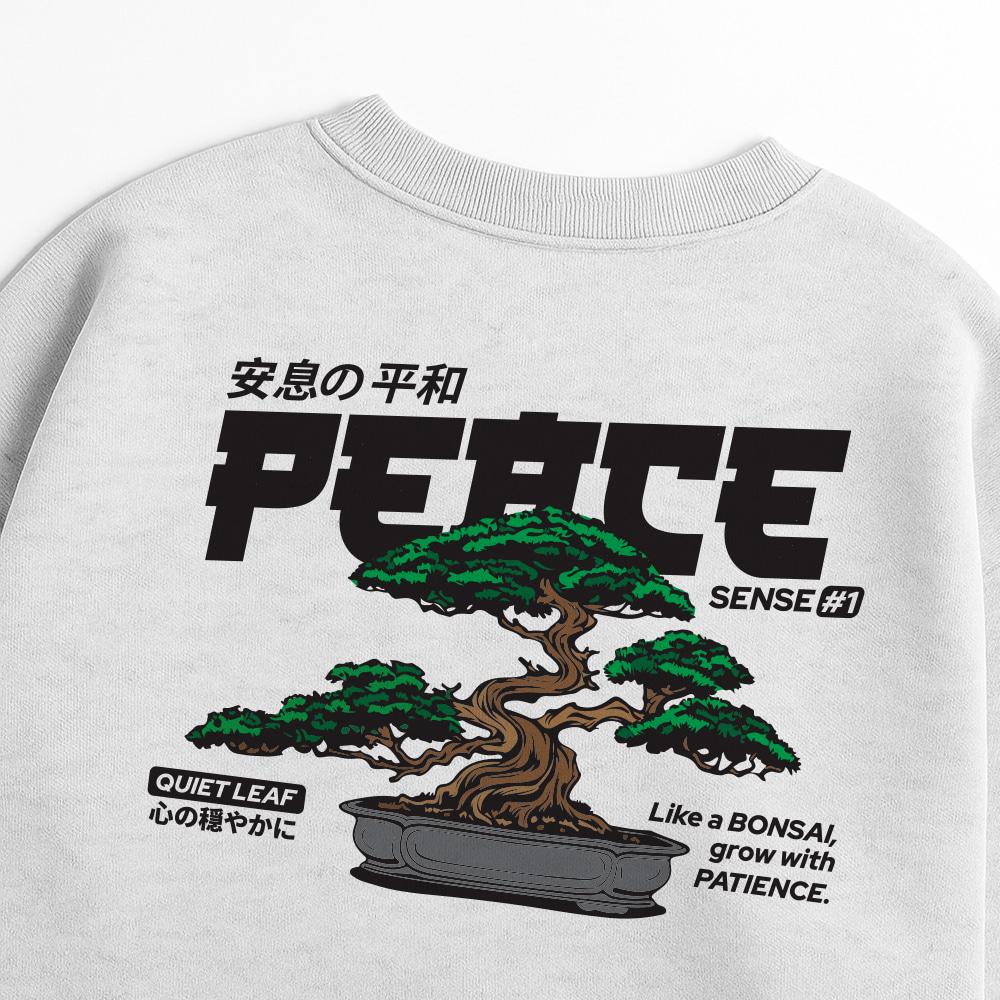 Seupeullaesikodeu Свитшот с тяжелым круглым вырезом Меланж Белый - Bonsai