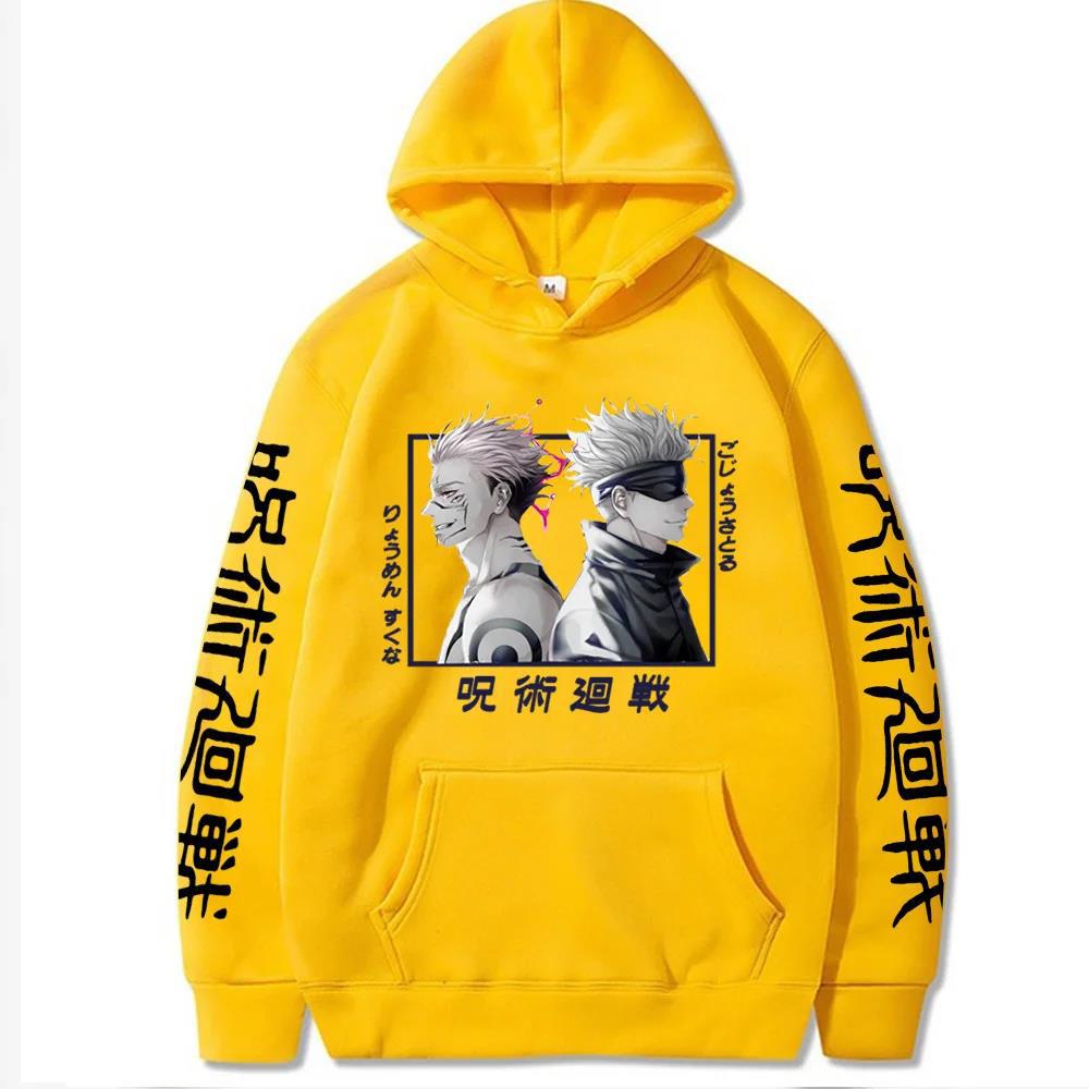 Jujutsu Kaisen Смешной Годжо Сатору Крутой Рёмен Худи Мужской Женский Харадзюку Уличная Одежда Унисекс Осенне-Зимний Свитер