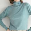 Autumn and Winter New Women's Fashion Bottoming Shirt Turtleneck Pullover Slim Solid Color Bottoming Knitted Sweater