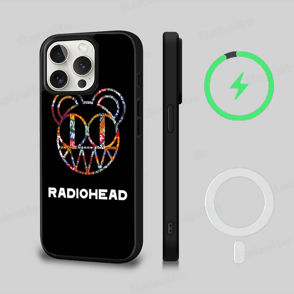 Винтажный Дизайн Моды Radiohead Для Magsafe Магнитный Беспроводной Чехол Для Телефона Для IPhone 11 12 13 14 15 16 17 Pro Max Plus Чехол