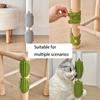 Rubber Self-Grooming Cat Scratcher - Wall & Table Leg Mountable, Flexible Bristles, Non-Electric Pet Massage & Fur Removal Tool