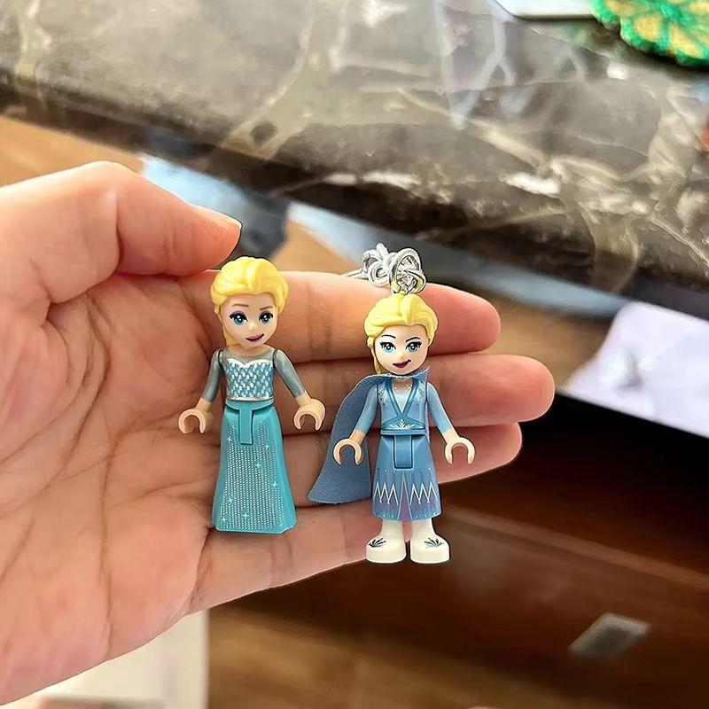 In Stock 5Pcs/Set Series Princess Elsa Mini Figma 66006-66010 Building Blocks Model Toys For Children New Year Gift