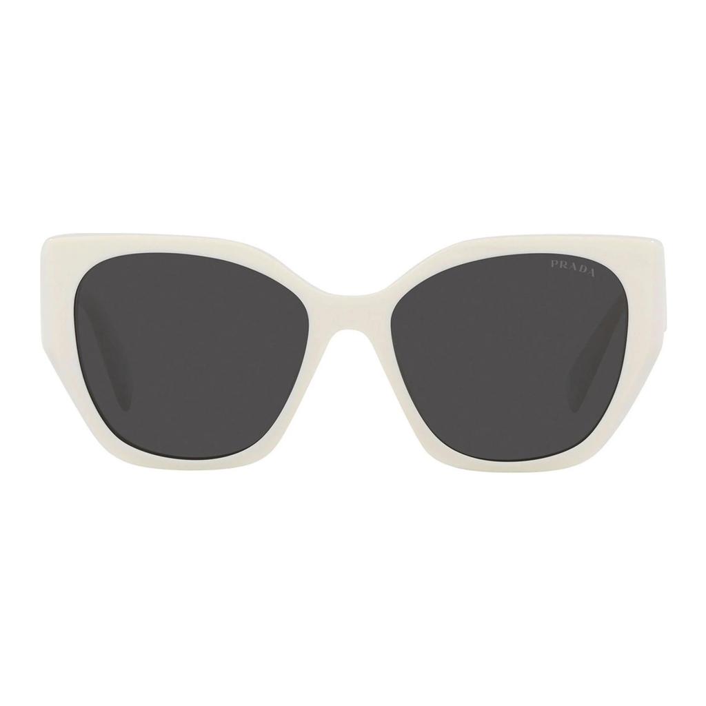 Prada Avant-Garde Comfortable Logo Side Letter Logo Irregular Frame Sunglasses Unisex sunglasses White PR19ZS1425S0