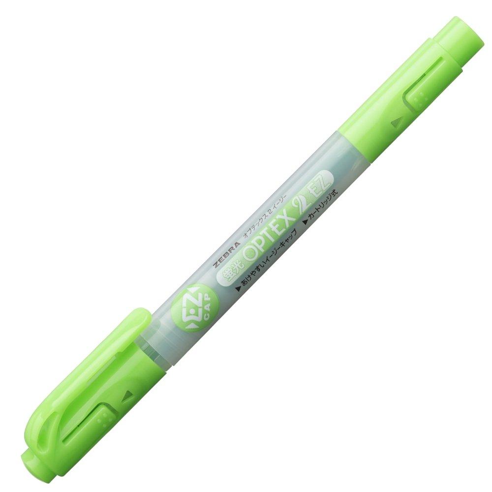 Zebra Optix 2 EZ Highlighter 10 Pen, Green, pens, B-WKT11-G