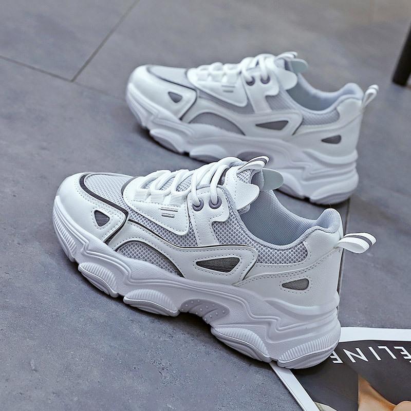 Трендовая спортивная обувь Повседневные женские кроссовки Tenis De Mujer Кроссовки для бега Дизайнерская обувь для женщин Белая платформа Вулканизированные туфли