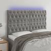 VidaXL LED Headboard Bedroom Furniture Double Bed Accessory Head of Bed Frame Interior Light Grey 3122808