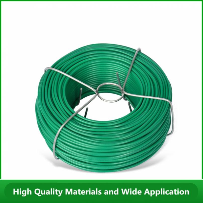 Plastic Coating Steel Wire Core Wrapping 25M/50M Green Round Tying Wire for Gardening, Twig Trapping Wire