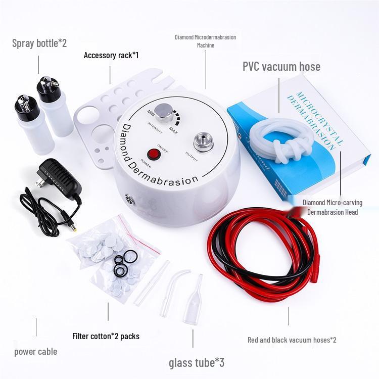 Diamond Micro-Sculpting Facial Device: Oxygen Spray, Hydration & Microdermabrasion for Blackhead Removal & Rejuvenation.