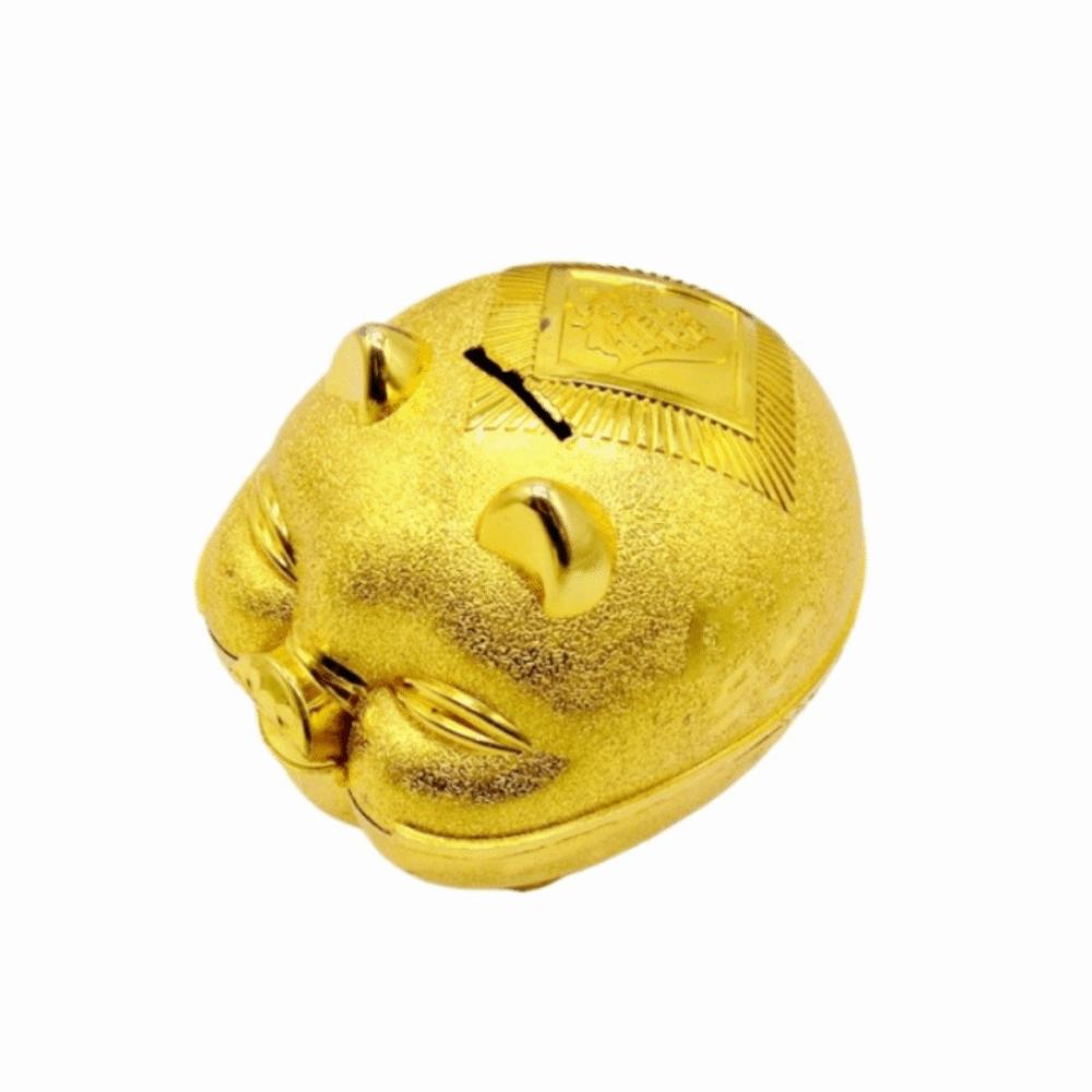 Gold Pig Pig Plastic Piggy Bank Plastic Coin Saving Box Practical Pig Money Jar  Student Gift