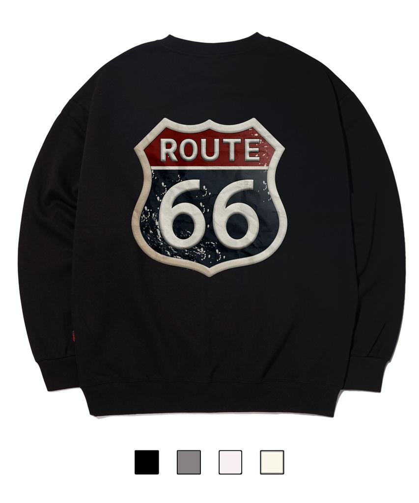 CREAM SODA LAB Sign Route 66 Sweatshirt (Type A)