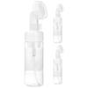 Mousse Foams Bottle Brush Head for Facial Cleanser with 3Pcs Empty Bottles