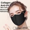 1pc UPF50+ Collagen Face Shield Ice Silk Sunscreen Mask Durable Anti-UV Face Mask  Summer