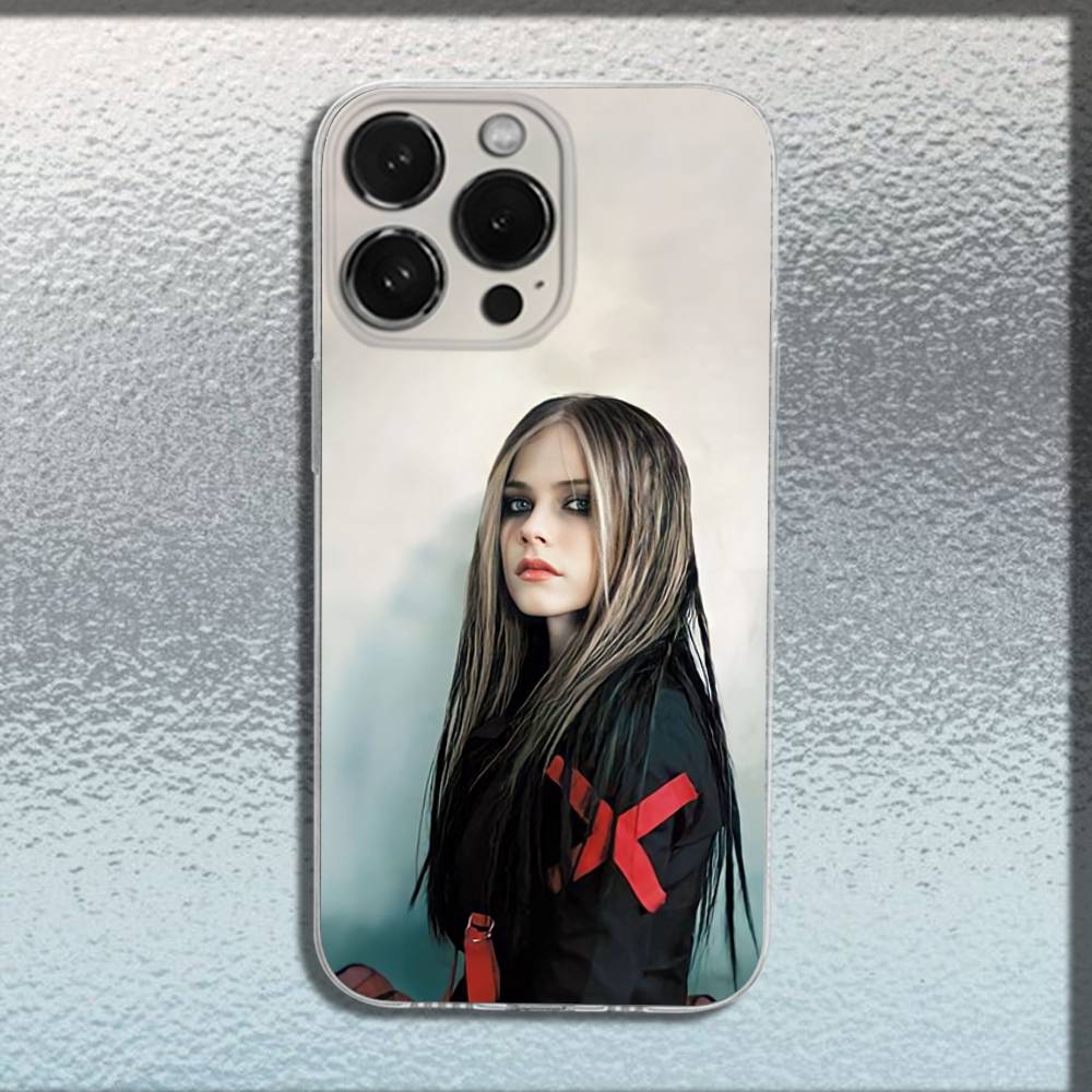 Чехол для телефона певицы Аврил Лавин Для iPhone 16,15,14,13,12,11 Plus,Pro,Max,XR,XS,Plus,E,Mini Прозрачный Мягкий Чехол