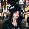 Leather Buckle Cat Ear Beret Hat Polyester Streetwear Hat Y2K Newsboy Cap Teen Girls