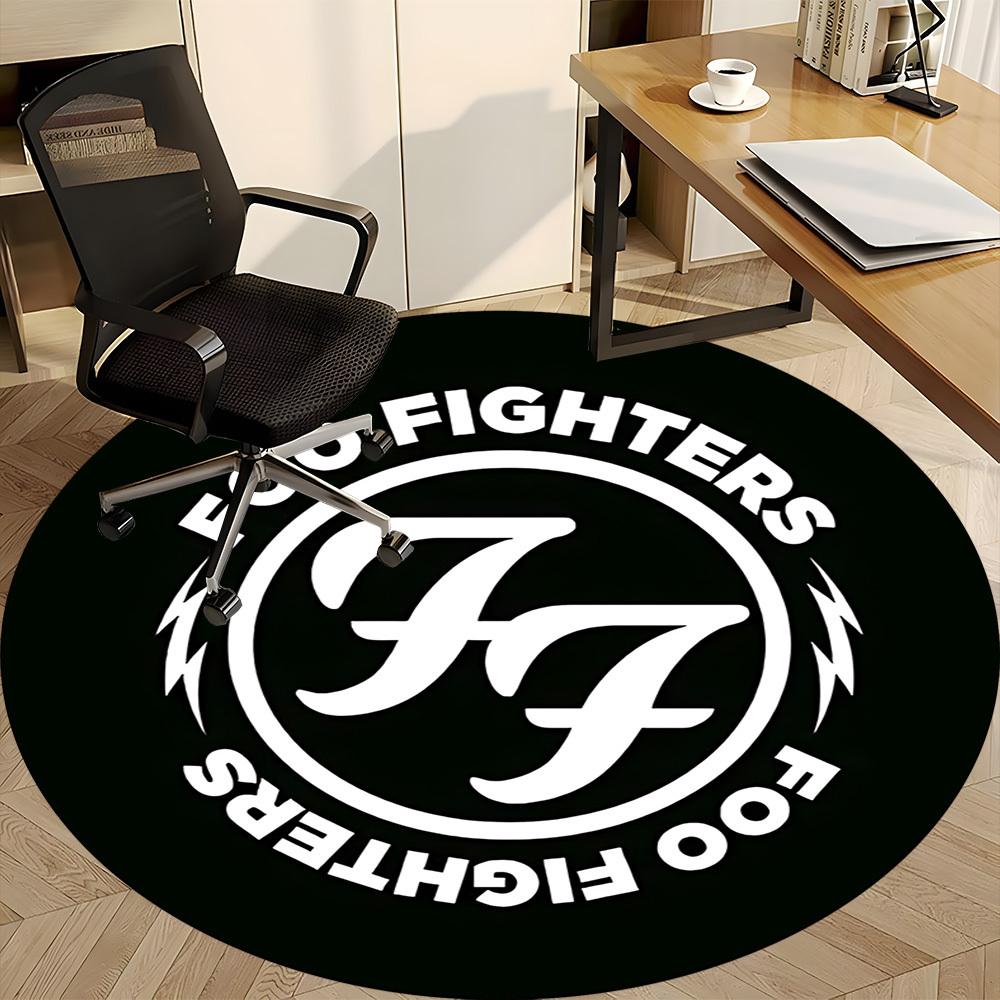 1pc Foo Fighters Band Chair Carpet for Office Non Slip, Lightweight, Machine Washable Rug for Office Holiday Decor