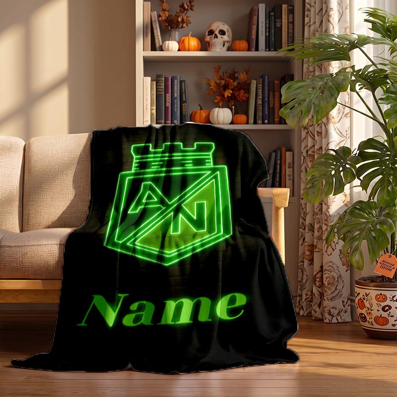 Atletico Nacional Custom Flannel Blankets Soft Warm Cozy Throws for Home Decor Holiday Gifts