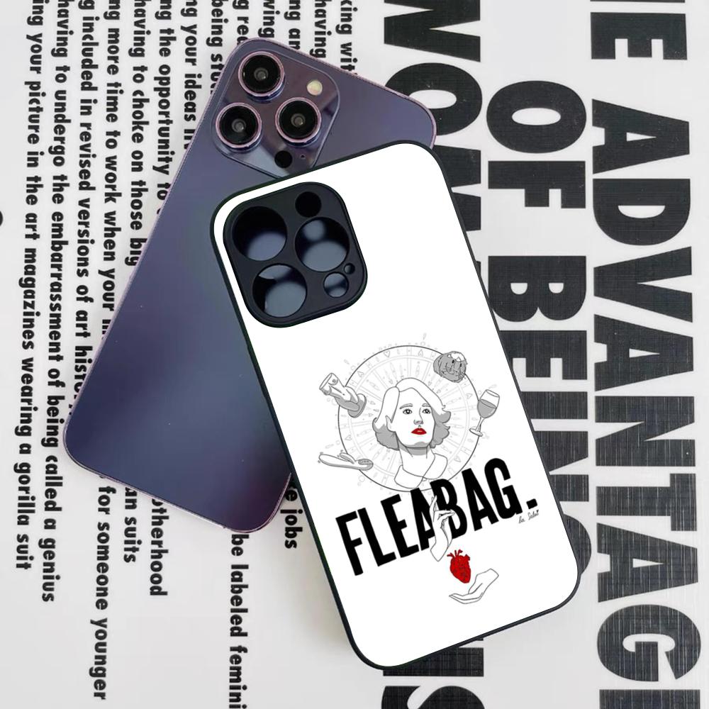 Чехол для телефона F-Fleabag TV Series для Iphone 17 16 15 14 12 11 13 Pro Max Mini X Air Puls Черное Стеклянное Покрытие