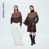 Шерстяной кардиган LANCY с блоками цвета в стиле Fair Isle