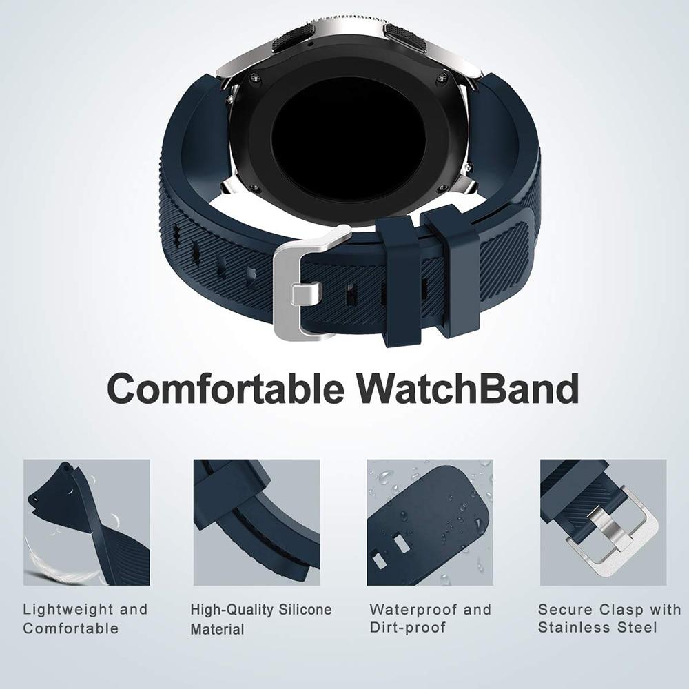 Ремешок 20 мм 22 мм для Samsung Galaxy Watch 4/Classic/46 мм/42 мм/active 2 Gear s3/S2, силиконовый браслет Huawei GT/2/GT2/3 Pro, ремешок