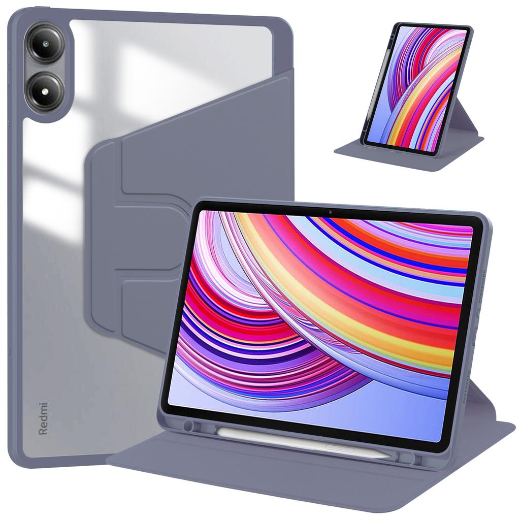 Smart Case for Xiaomi Redmi Pad Pro 2024 12.1 Inch Model 2405CRPFDC 360 Rotatable Stand Cover with Auto Sleep & Wake Shockproof