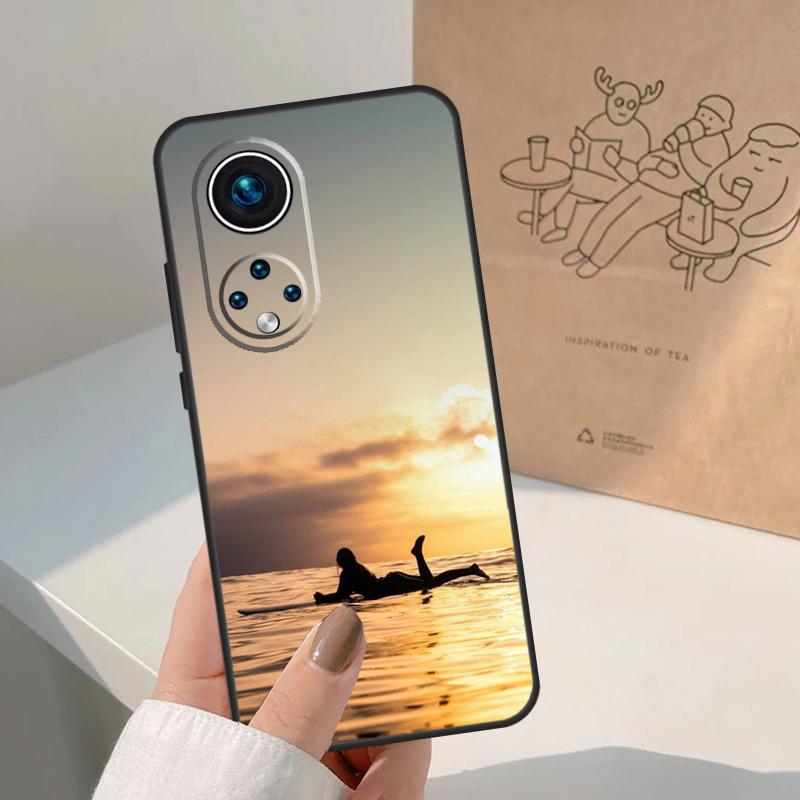 ГАВАЙСКИЙ ПЛЯЖ ДЕВУШКА-СЕРФЕРКА СЕРФИНГ ИСКУССТВО Для Honor Magic 8 5 6 7 Pro Чехол Для Honor 400 200 Lite 50 70 90 X8c X8b X9a X9b X9c X9d Win