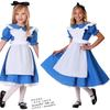 Parent-child Blue Girl Costume, Halloween Princess Dress Costume, Alice In Wonderland Maid Costume