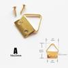 50pcs Golden Triangle D-Ring Photo Picture Frame Hanger Hang Oil Painting Mirror Art Work Hooks Double 2 Holes with screws