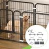 4 Pieces Large Pet Playpen Reinforcement Kit Accessories Square Tube Clamps for Cat Enclosures