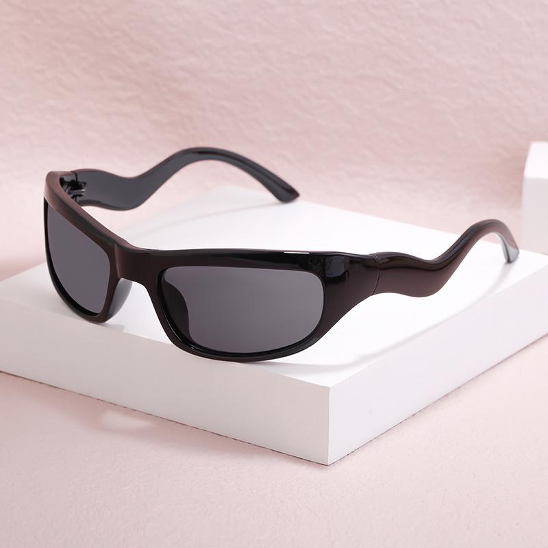 Мужские ветрозащитные спортивные солнцезащитные очки Y2K — европейский и американский стиль, уникальная форма