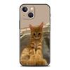 Забавный чехол для телефона с изображением животного-кошки для iPhone 17 Air 16 Plus 13 15 14 12 11 Pro MAX 7 8 SE Мягкий ТПУ Амортизирующий Чехол Funda