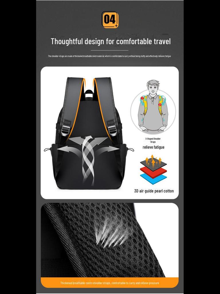Универсальный нейлоновый рюкзак большой вместимости для учеников младших классов средней школы — унисекс, повседневный и совместимый с компьютером